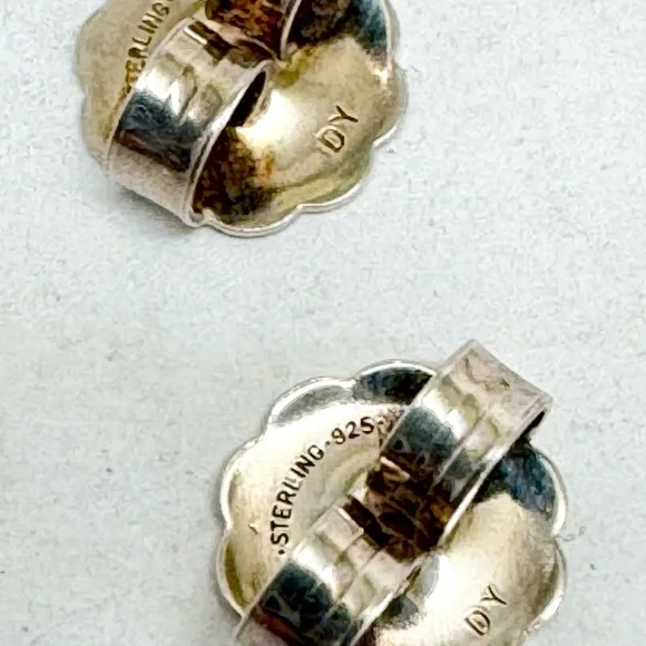 David Yurman Diamond Cushion Dangle Drop Box Chains Tassel Earrings .925/14K - Picture 8 of 8